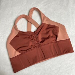 Handful Colorblock Game Time Sports Bra Medium